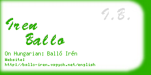 iren ballo business card