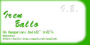 iren ballo business card